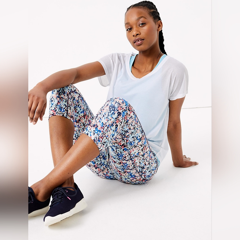 Marks & Spencer Go Move Printed Cropped Leggings